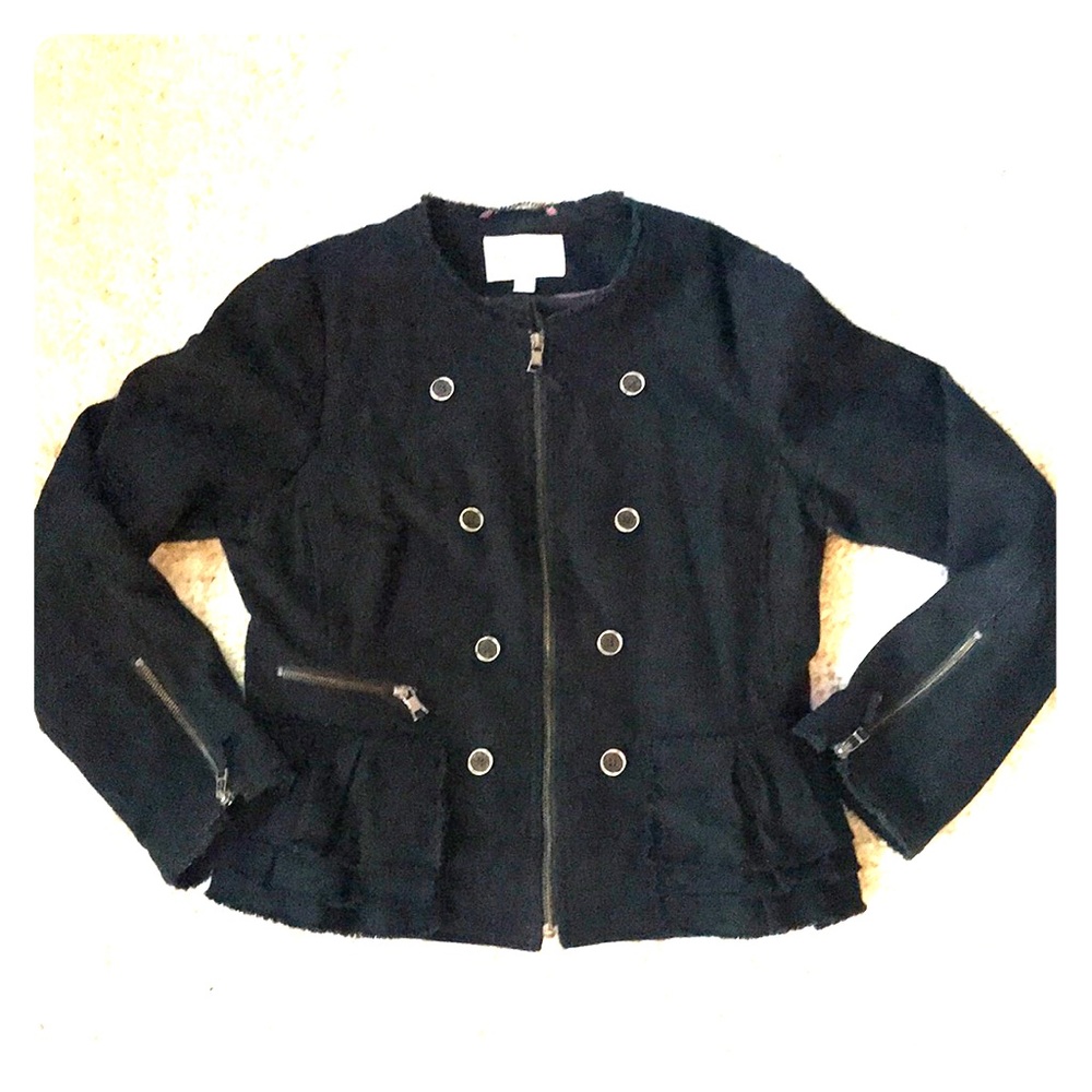 Peplum ruffle waist jacket